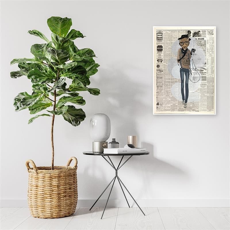 Quadro su tela, Giornale leopardo hipster in Poster e stampe Collezione Casa - Trebisacce, commercioVirtuoso.it