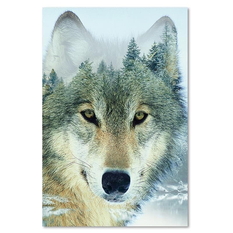 Quadro su tela, Lupo animale foresta natura in Poster e stampe Collezione Casa - Trebisacce, commercioVirtuoso.it