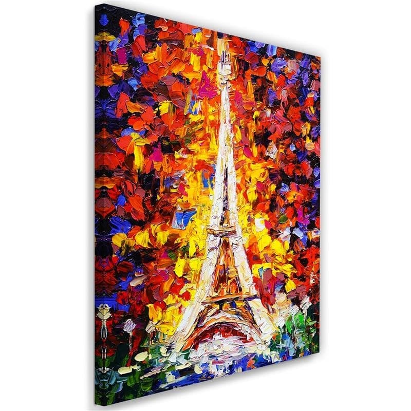 Quadro su tela, Pittura colorata della Torre Eiffel di Parigi in Poster e stampe Collezione Casa - Trebisacce, commercioVirtuoso.it