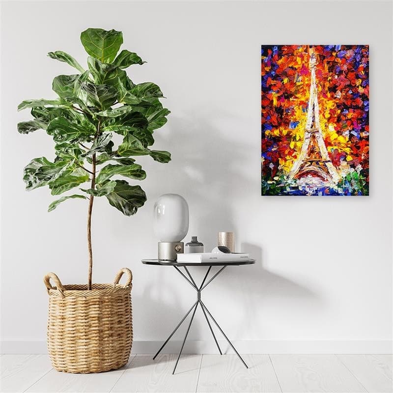 Quadro su tela, Pittura colorata della Torre Eiffel di Parigi in Poster e stampe Collezione Casa - Trebisacce, commercioVirtuoso.it