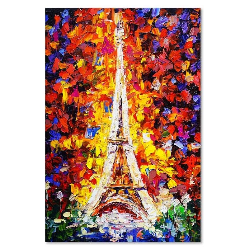 Quadro su tela, Pittura colorata della Torre Eiffel di Parigi in Poster e stampe Collezione Casa - Trebisacce, commercioVirtuoso.it