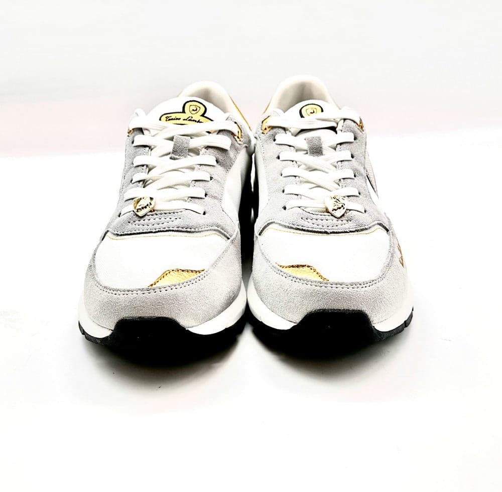LAMBORGHINI Sneakers running bianca e oro loggata in Scarpe da corsa su strada Calzature Durello - Agna, commercioVirtuoso.it