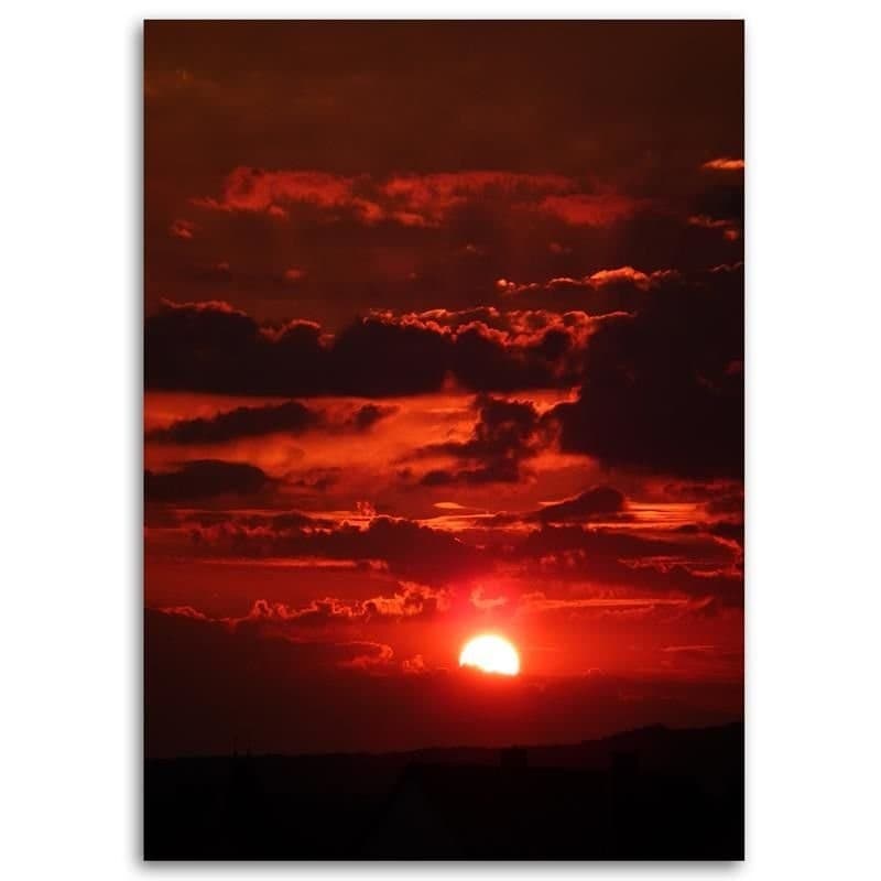 Quadro su tela, Tramonto rosso natura in Poster e stampe Collezione Casa - Trebisacce, commercioVirtuoso.it