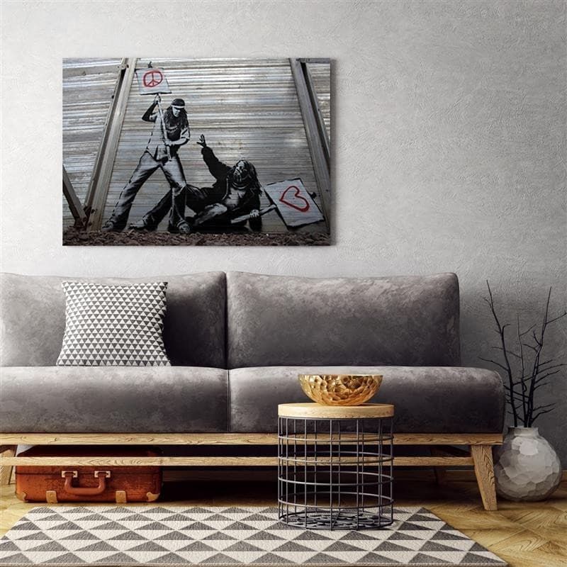 Quadro su tela, Banksy Arte di strada Graffiti in Poster e stampe Collezione Casa - Trebisacce, commercioVirtuoso.it