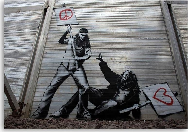 Quadro su tela, Banksy Arte di strada Graffiti in Poster e stampe Collezione Casa - Trebisacce, commercioVirtuoso.it