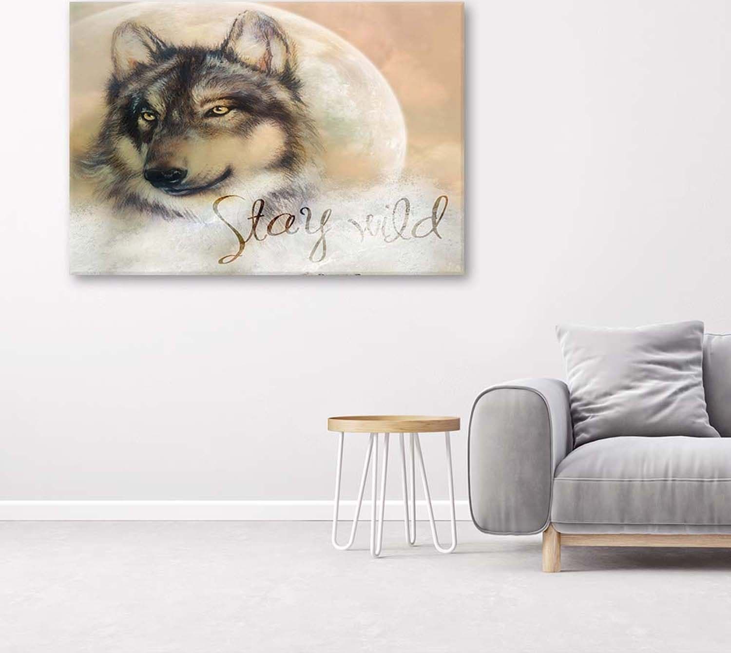 Quadro su tela, Lupo animale natura beige in Poster e stampe Collezione Casa - Trebisacce, commercioVirtuoso.it