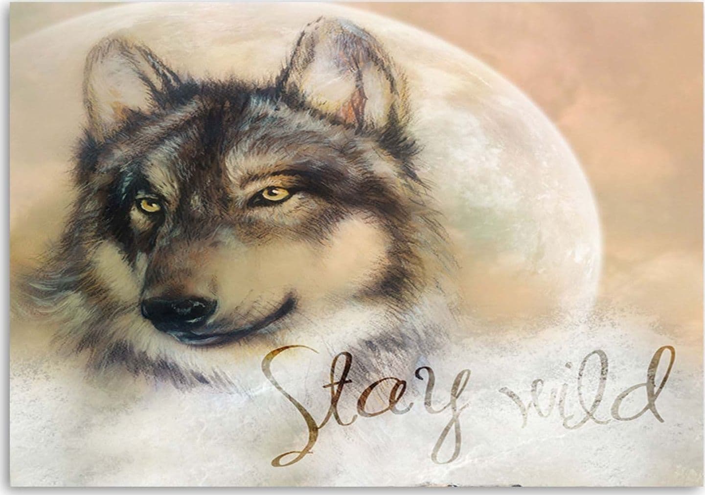 Quadro su tela, Lupo animale natura beige in Poster e stampe Collezione Casa - Trebisacce, commercioVirtuoso.it