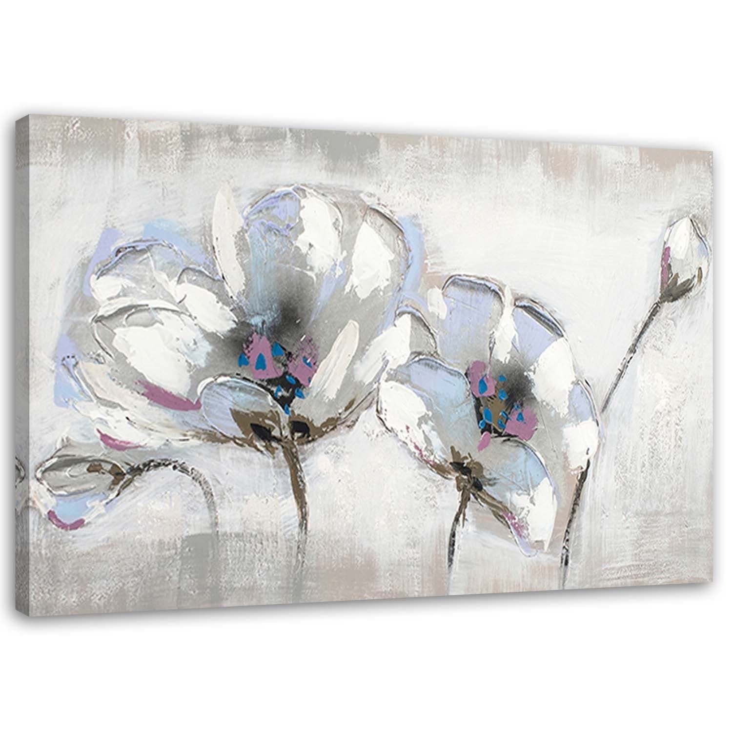 Quadro su tela, Fiori bianchi come dipinti in Poster e stampe Collezione Casa - Trebisacce, commercioVirtuoso.it