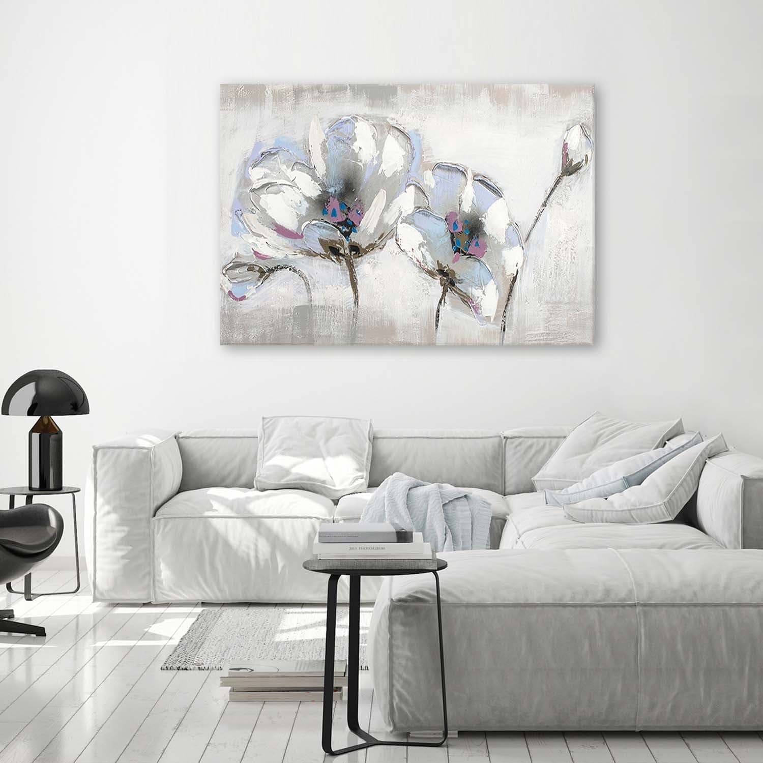 Quadro su tela, Fiori bianchi come dipinti in Poster e stampe Collezione Casa - Trebisacce, commercioVirtuoso.it