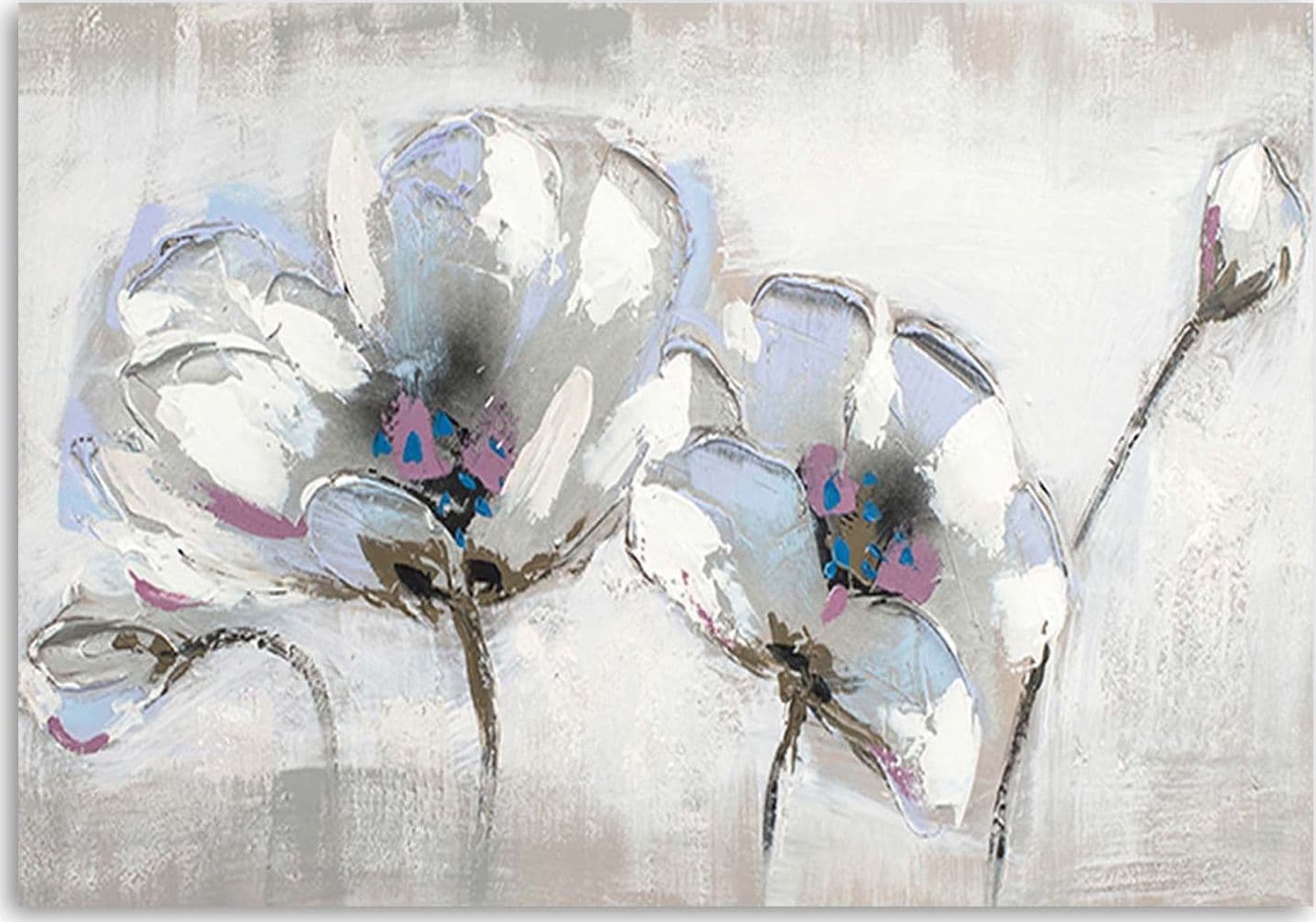 Quadro su tela, Fiori bianchi come dipinti in Poster e stampe Collezione Casa - Trebisacce, commercioVirtuoso.it