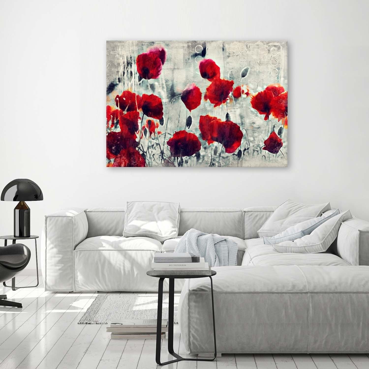Quadro su tela, Papaveri rossi dipinti in Poster e stampe Collezione Casa - Trebisacce, commercioVirtuoso.it