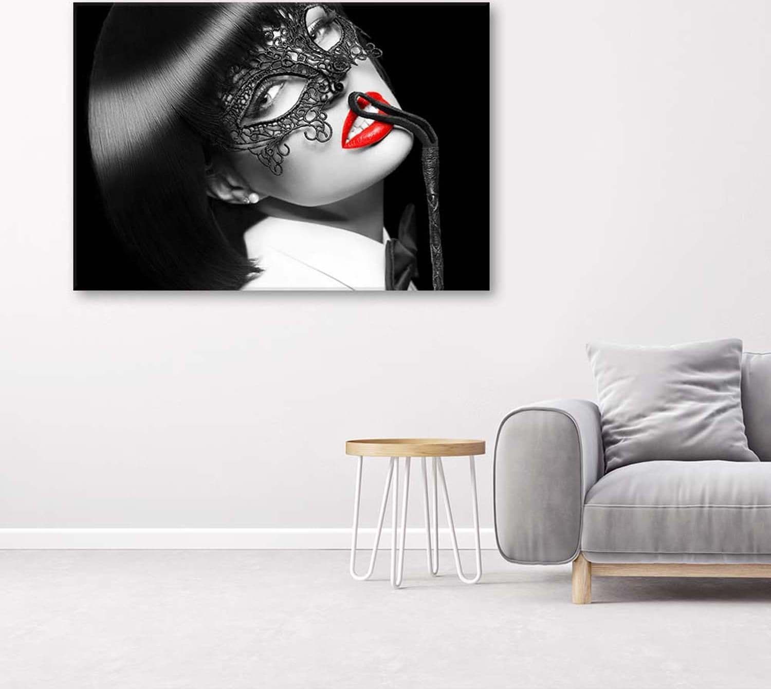 Quadro su tela, Donna con maschera nera in Poster e stampe Collezione Casa - Trebisacce, commercioVirtuoso.it