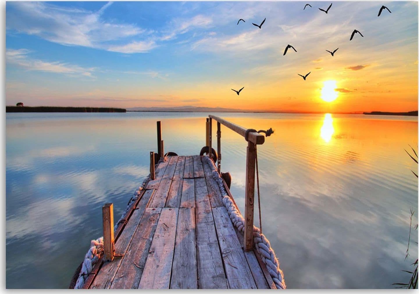 Quadro su tela, Ponte pedonale del tramonto in Poster e stampe Collezione Casa - Trebisacce, commercioVirtuoso.it
