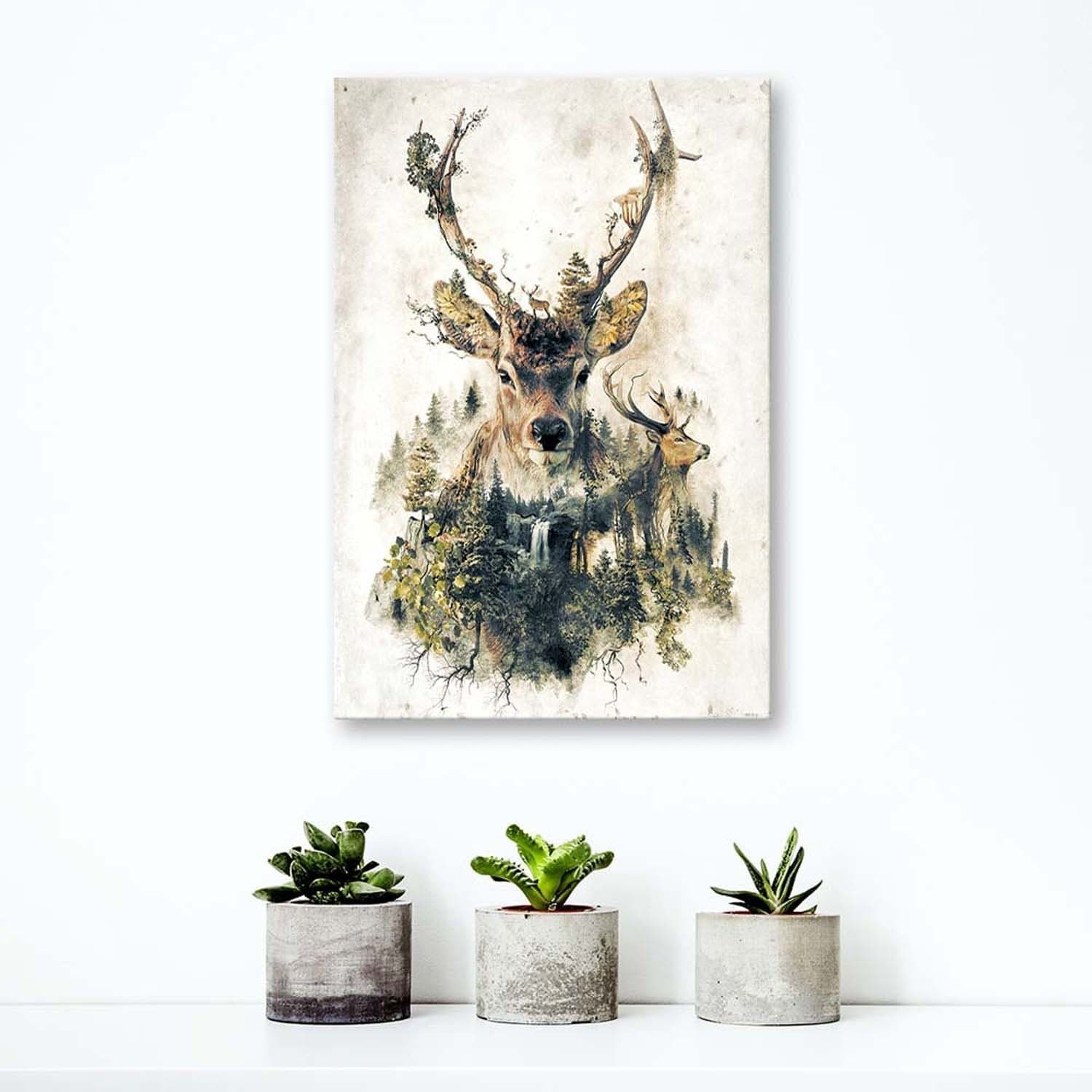 Quadro su tela, Cervo Astratto Animali Natura in Poster e stampe Collezione Casa - Trebisacce, commercioVirtuoso.it