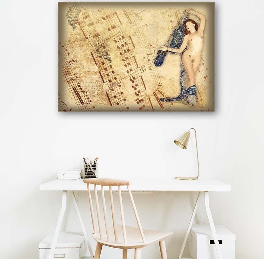 Quadro su tela, Dipinti di nudo donna retrò in Poster e stampe Collezione Casa - Trebisacce, commercioVirtuoso.it