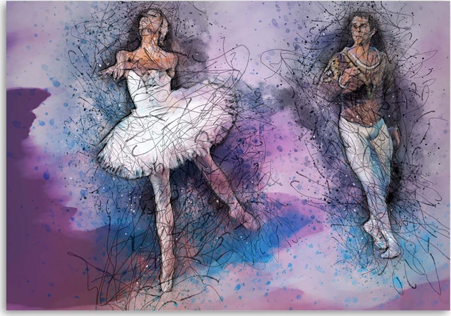 Quadro su tela, Ballerina Ballet Purple in Poster e stampe Collezione Casa - Trebisacce, commercioVirtuoso.it