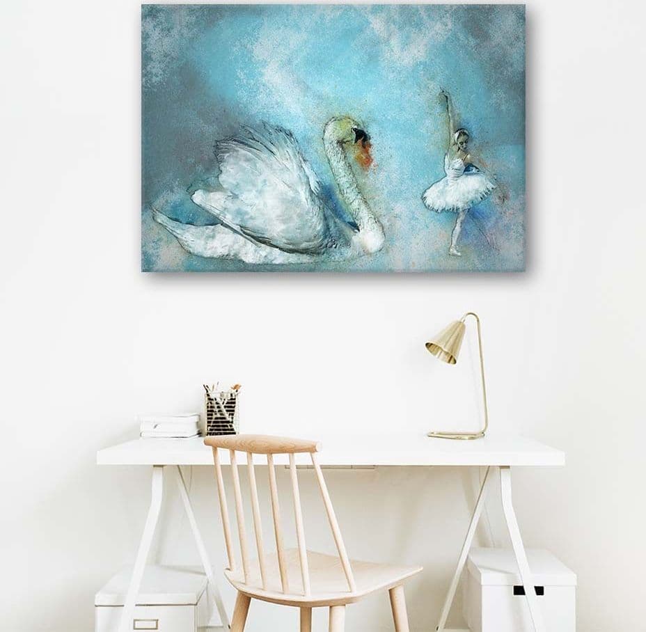 Quadro su tela, Cigno Ballerina Turchese in Poster e stampe Collezione Casa - Trebisacce, commercioVirtuoso.it