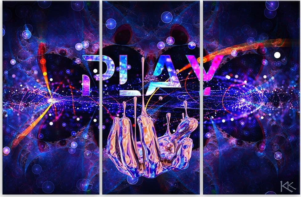 Quadro su tela 3 pannelli, Neon con il gioco dell'iscrizione in Poster e stampe Collezione Casa - Trebisacce, commercioVirtuoso.it