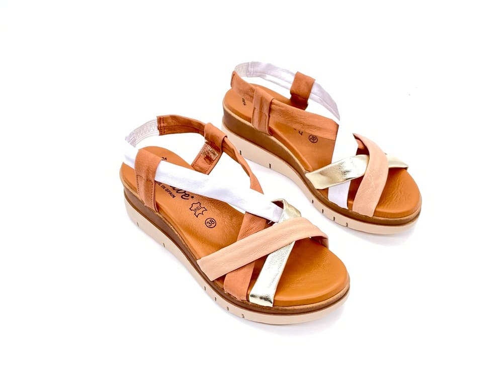 LUXDIVE Sandalo Donna con Zeppa Blanco in Sandali moda Calzature Durello - Agna, commercioVirtuoso.it