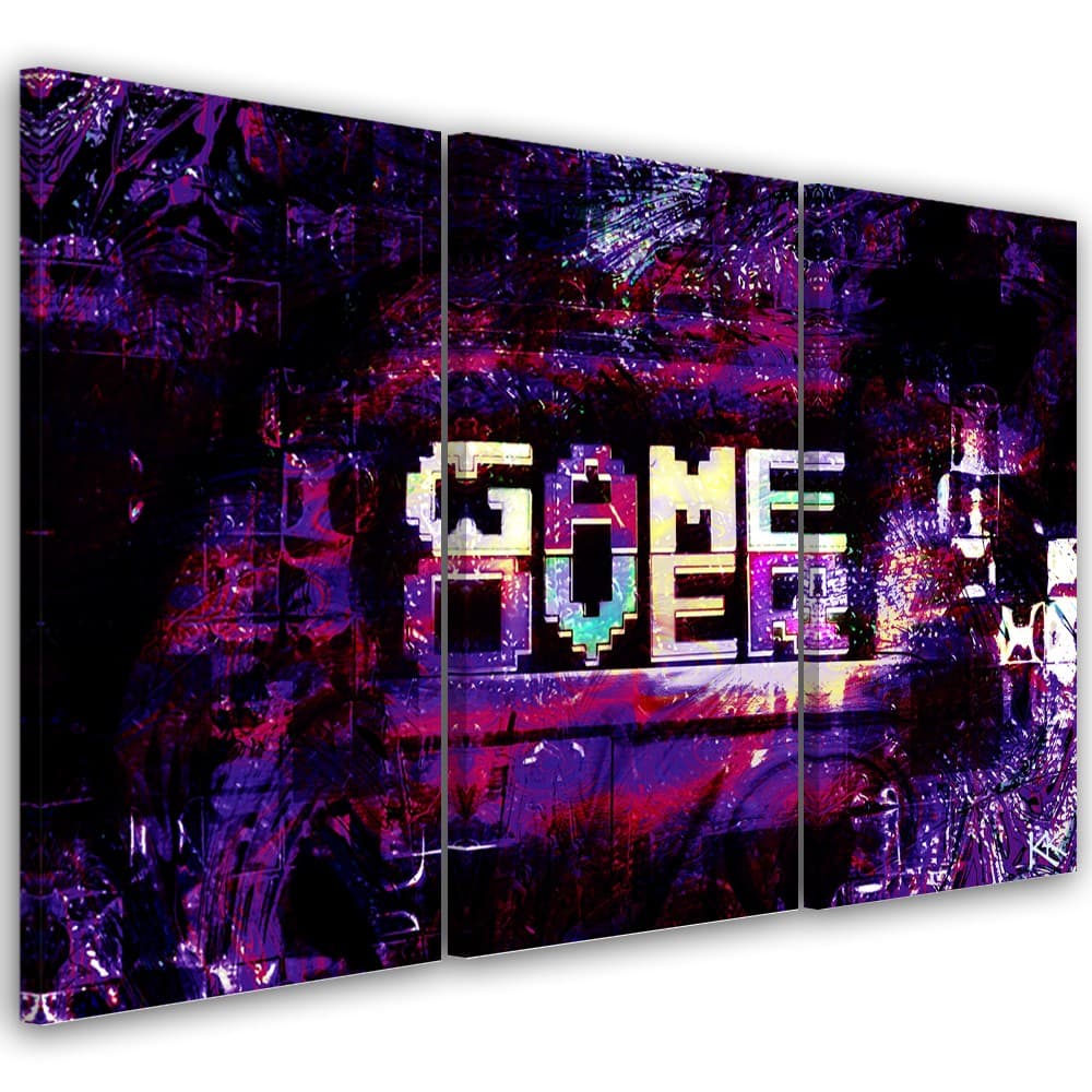 Quadro su tela 3 pannelli, Gioco astratto su iscrizione in Poster e stampe Collezione Casa - Trebisacce, commercioVirtuoso.it