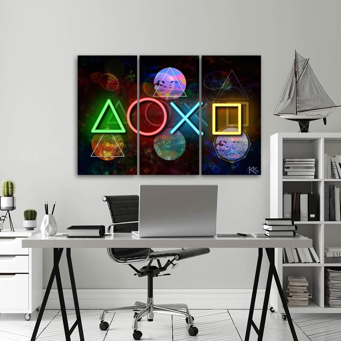 Quadro su tela 3 pannelli, Console di gioco in Poster e stampe Collezione Casa - Trebisacce, commercioVirtuoso.it