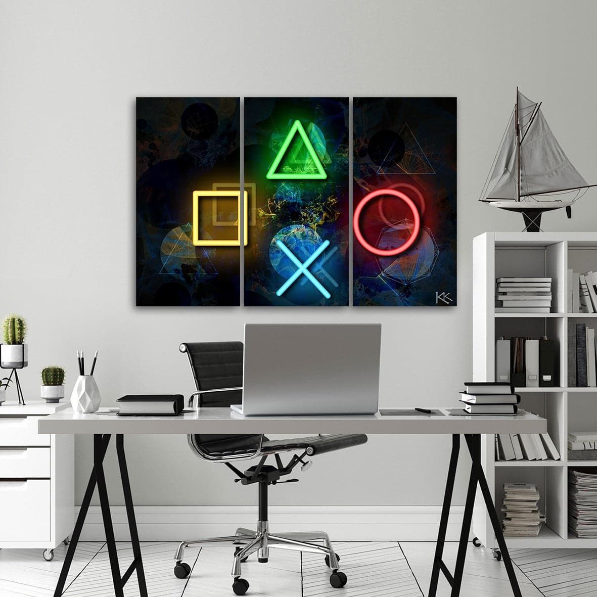 Quadro su tela 3 pannelli, Pulsanti per il controller in Poster e stampe Collezione Casa - Trebisacce, commercioVirtuoso.it