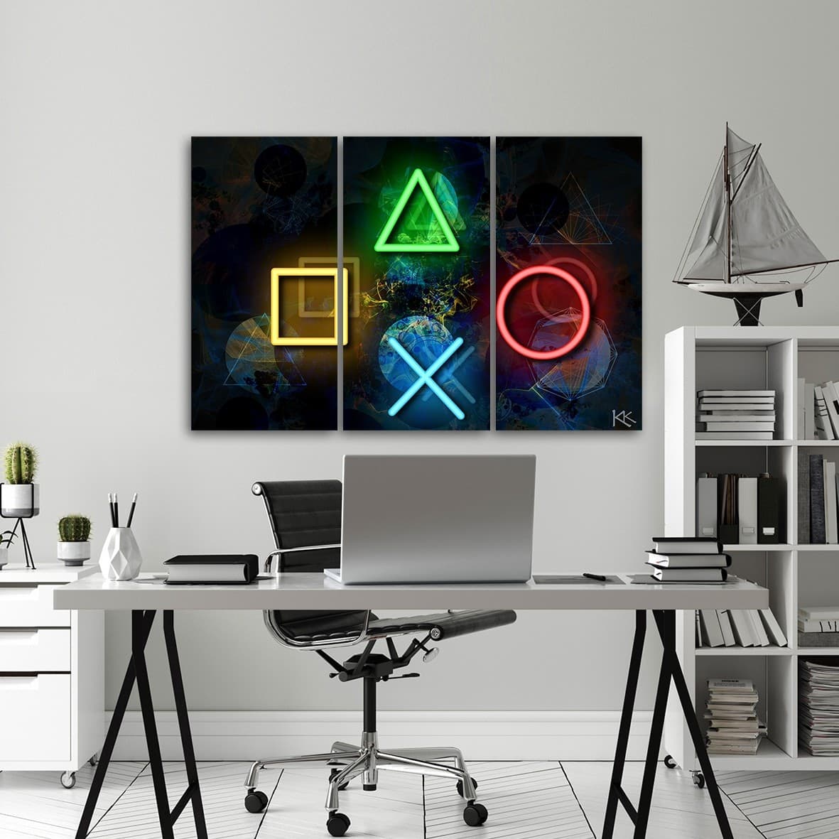 Quadro su tela 3 pannelli, Pulsanti per il controller in Poster e stampe Collezione Casa - Trebisacce, commercioVirtuoso.it