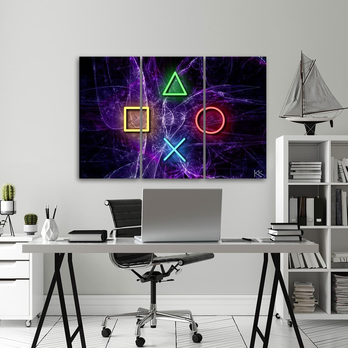 Quadro su tela 3 pannelli, Pulsanti per il controller in Poster e stampe Collezione Casa - Trebisacce, commercioVirtuoso.it