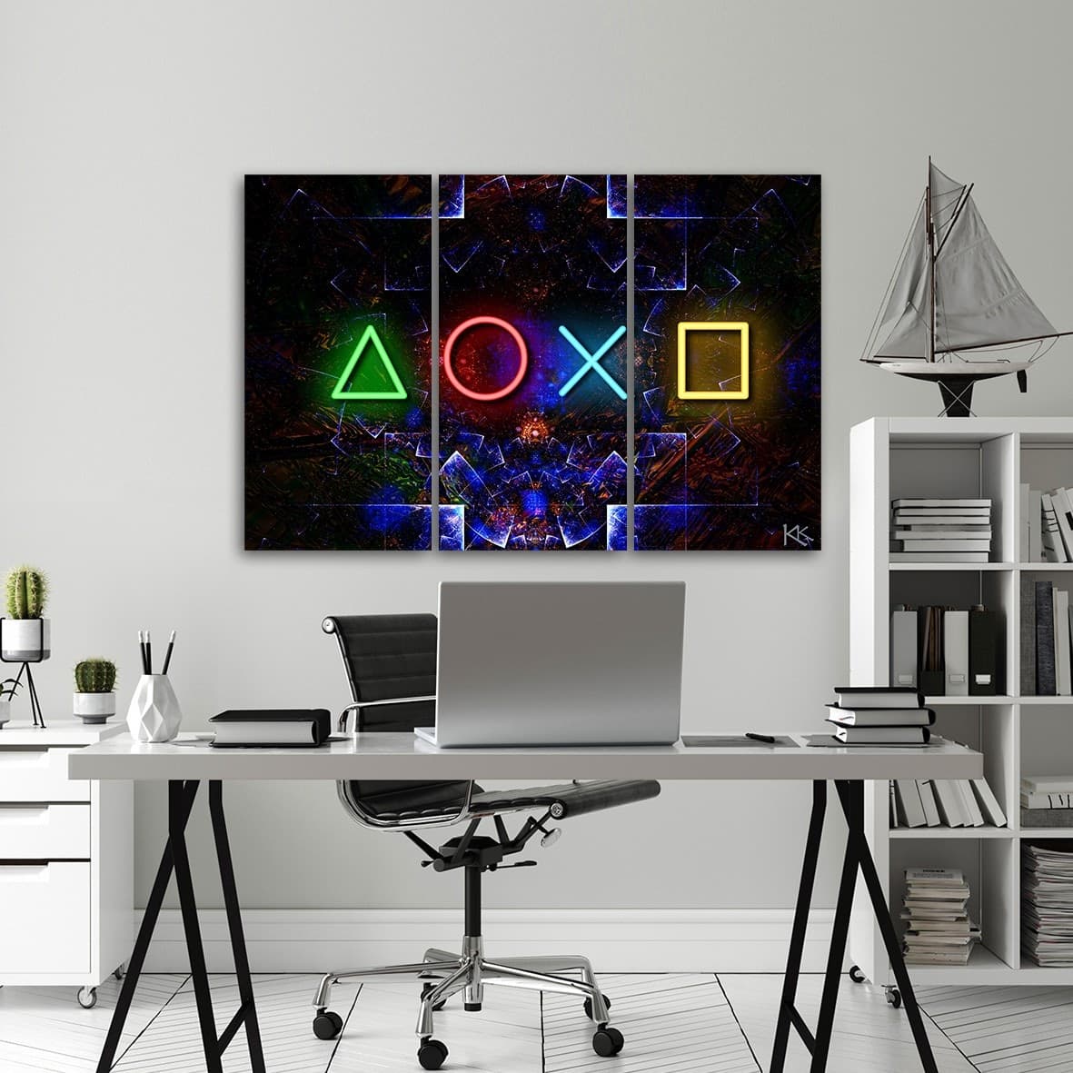 Quadro su tela 3 pannelli, Console di gioco in Poster e stampe Collezione Casa - Trebisacce, commercioVirtuoso.it
