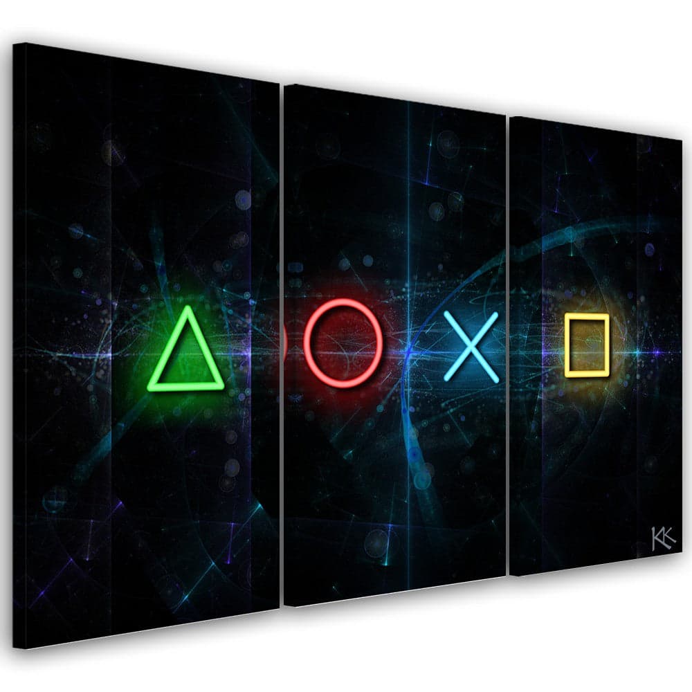 Quadro su tela 3 pannelli, Pulsanti per il controller in Poster e stampe Collezione Casa - Trebisacce, commercioVirtuoso.it