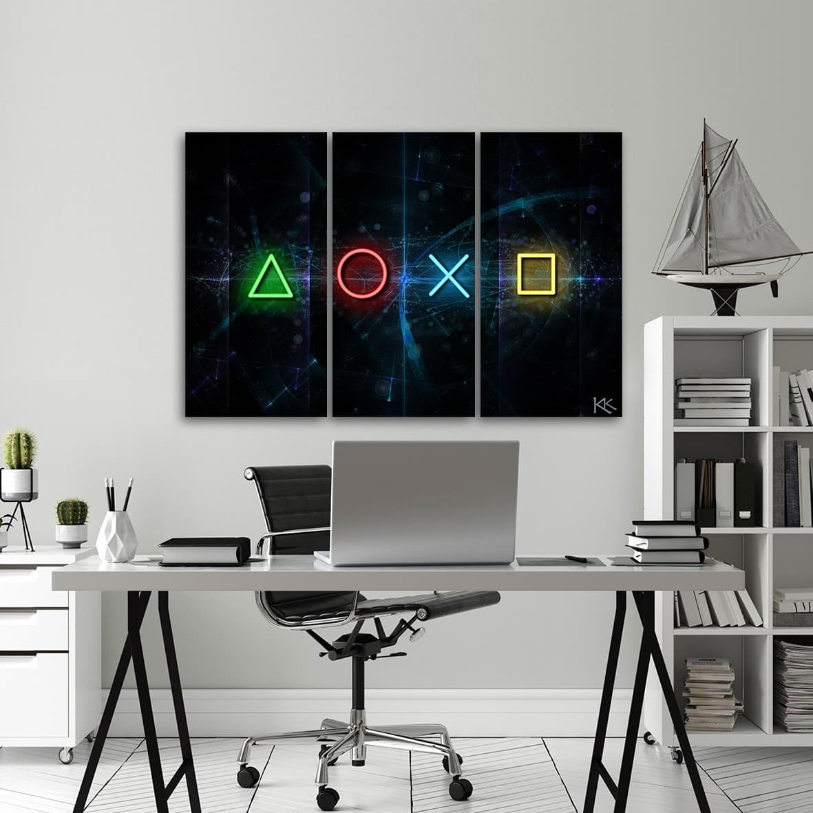 Quadro su tela 3 pannelli, Pulsanti per il controller in Poster e stampe Collezione Casa - Trebisacce, commercioVirtuoso.it