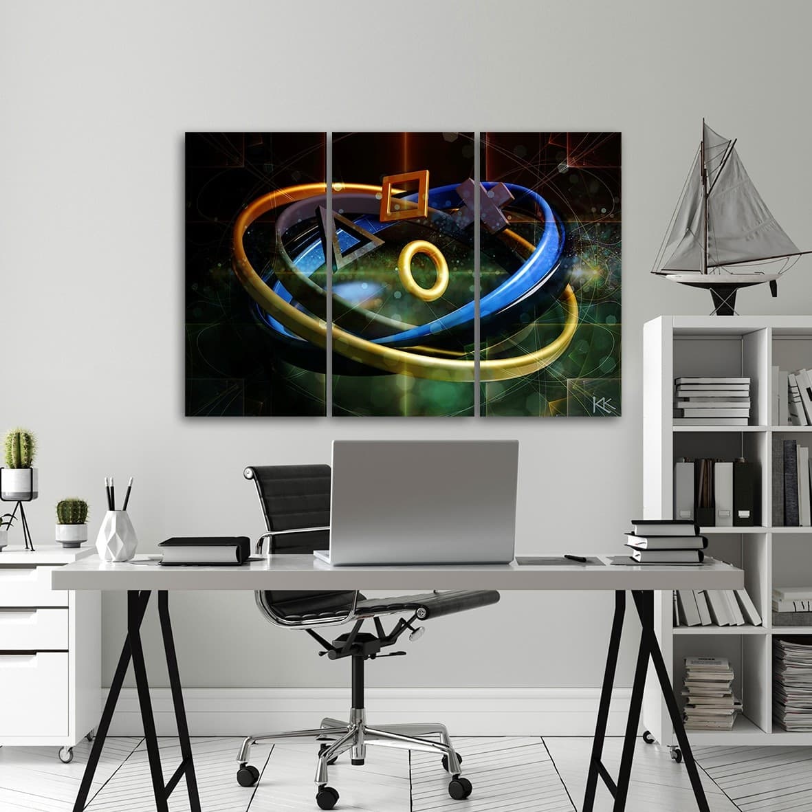 Quadro su tela 3 pannelli, Pulsanti per il controller in Poster e stampe Collezione Casa - Trebisacce, commercioVirtuoso.it
