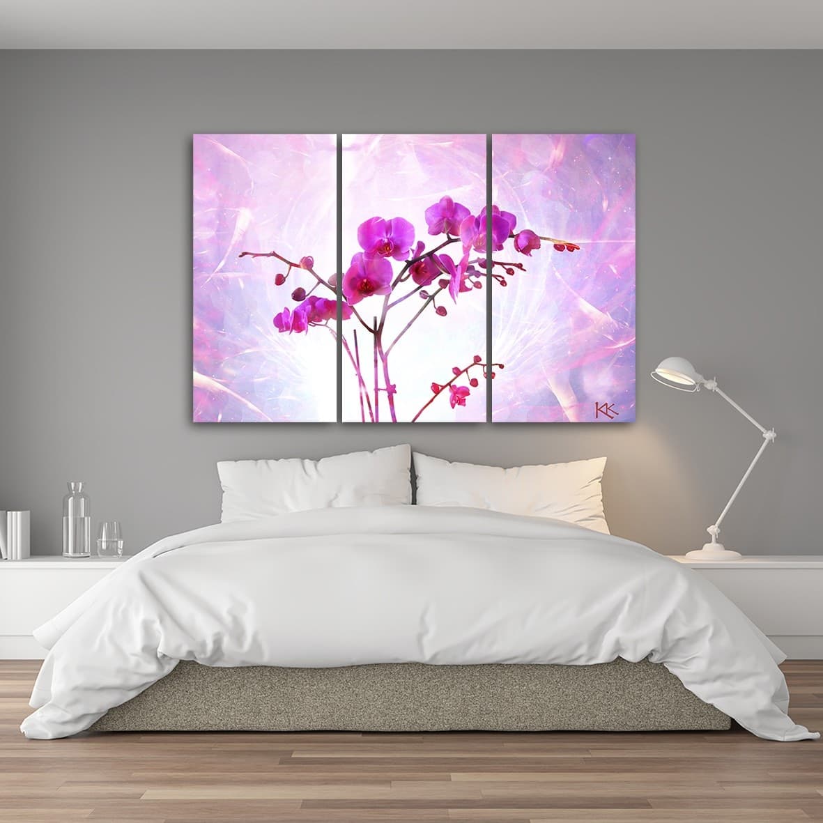 Quadro su tela 3 pannelli, Orchidea essenziale in Poster e stampe Collezione Casa - Trebisacce, commercioVirtuoso.it
