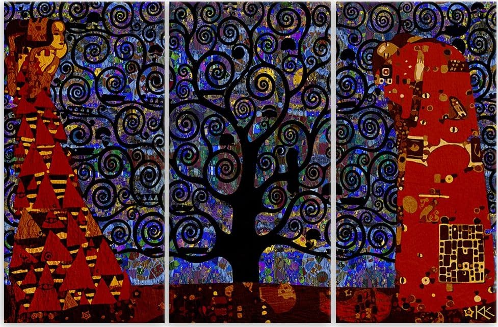 Quadro su tela 3 pannelli, Blue Tree of Life Abstraction in Poster e stampe Collezione Casa - Trebisacce, commercioVirtuoso.it
