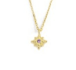 Marlù - COLLANA ROSA DEI VENTI PENDENTE CON ZIRCONE VIOLA PVD ORO in Collane Alba Gioielli - Casoria, commercioVirtuoso.it