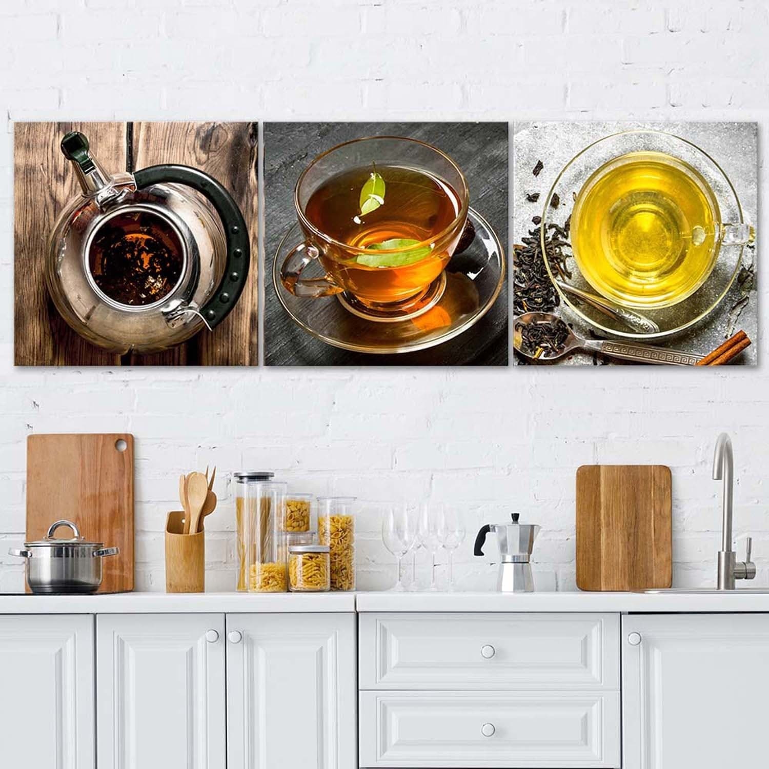 Quadro su tela 3 pezzi Set da tè in Poster e stampe Collezione Casa - Trebisacce, commercioVirtuoso.it
