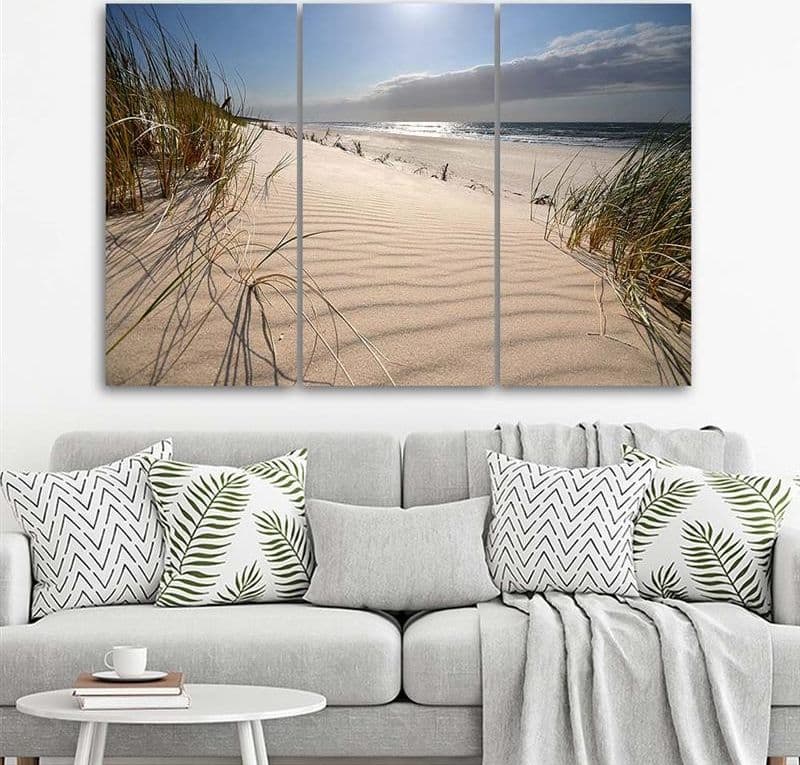 Quadri Quadro Multipannello Spiaggia Dune Mare in Poster e stampe Collezione Casa - Trebisacce, commercioVirtuoso.it