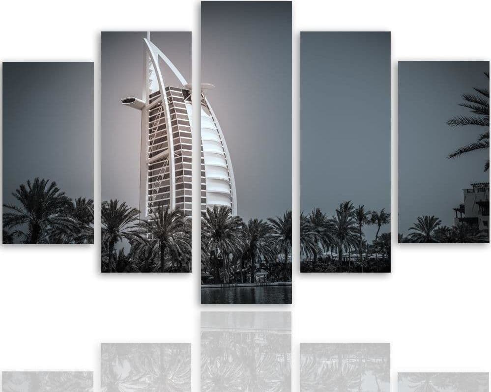 Quadro su tela 5 pannelli Albergo Burj Al Arab Dubai in Poster e stampe Collezione Casa - Trebisacce, commercioVirtuoso.it