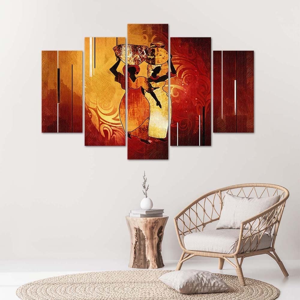Quadri Quadro 5 pezzi Stampa su tela Africa Donne in Poster e stampe Collezione Casa - Trebisacce, commercioVirtuoso.it