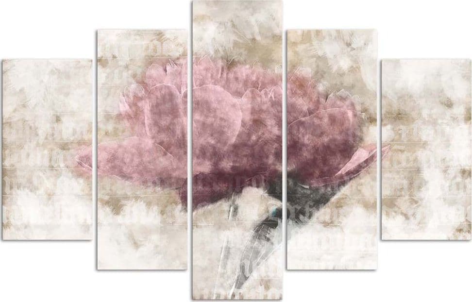 Quadri Quadro 5 pezzi Stampa su tela Fiore rosa vintage in Poster e stampe Collezione Casa - Trebisacce, commercioVirtuoso.it