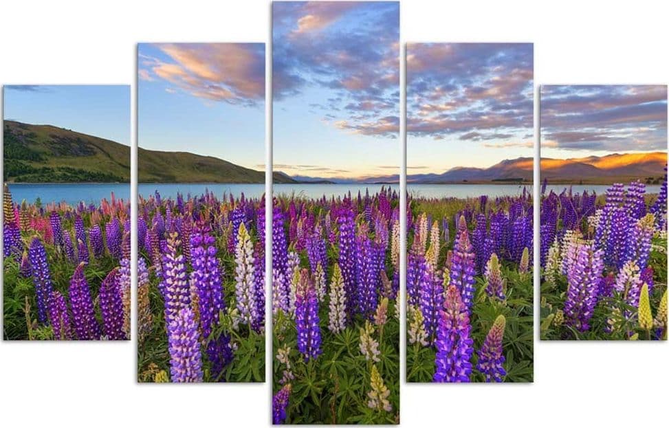 Quadro Multipannello Fiori del Lago della Lavanda in Poster e stampe Collezione Casa - Trebisacce, commercioVirtuoso.it