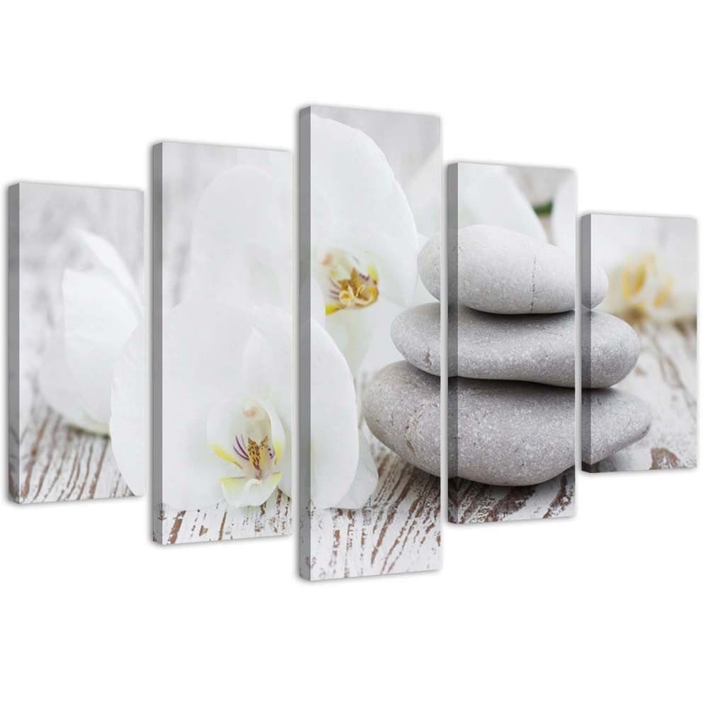 Quadro Multipannello Pietre termali Zen Orchid in Poster e stampe Collezione Casa - Trebisacce, commercioVirtuoso.it