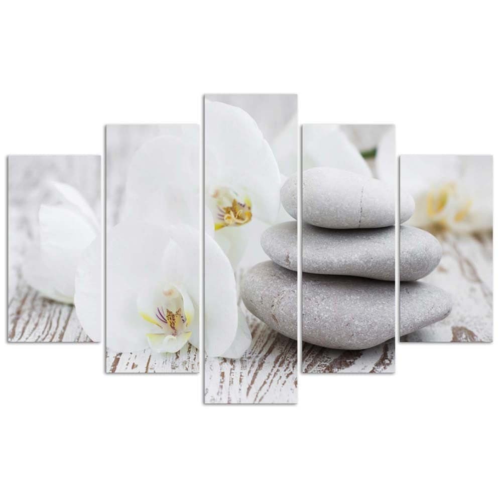 Quadro Multipannello Pietre termali Zen Orchid in Poster e stampe Collezione Casa - Trebisacce, commercioVirtuoso.it