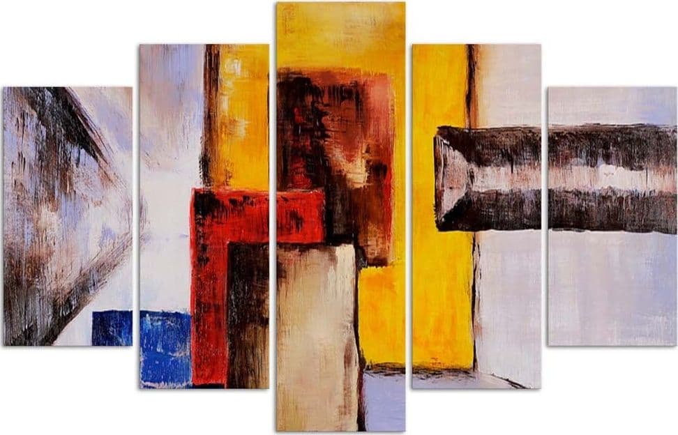 Quadro su tela 5 pannelli Astrazione colorata in Poster e stampe Collezione Casa - Trebisacce, commercioVirtuoso.it