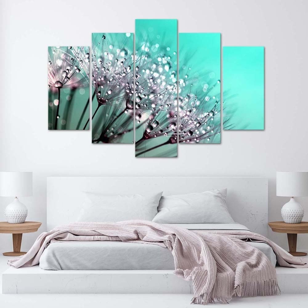 Quadro Multipannello Soffiatore Fiore turchese in Poster e stampe Collezione Casa - Trebisacce, commercioVirtuoso.it