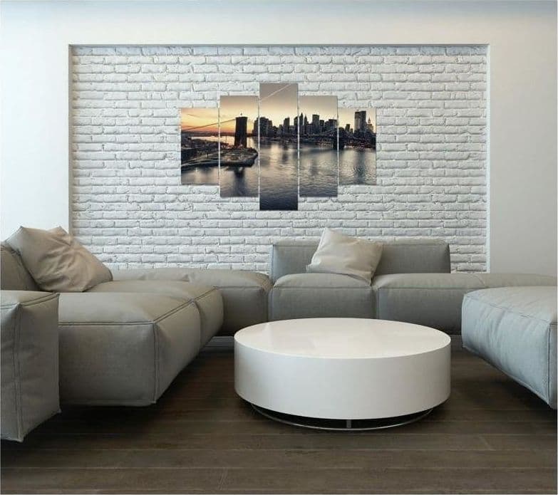 Quadro su tela 5 pannelli New York City Ponte di Brooklyn in Poster e stampe Collezione Casa - Trebisacce, commercioVirtuoso.it
