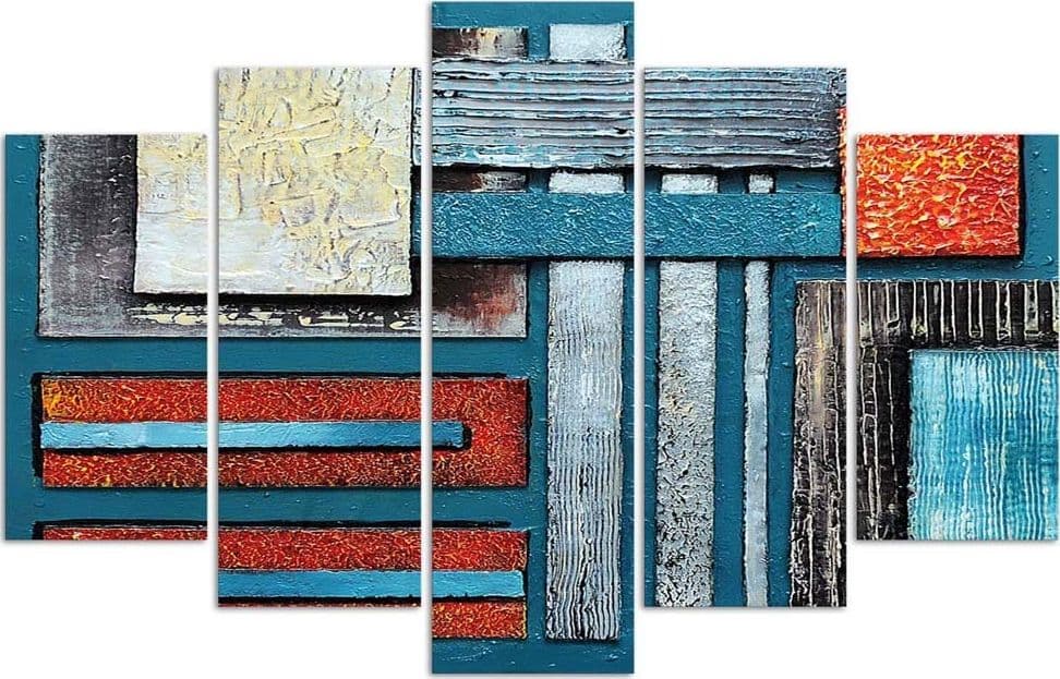 Quadro Multipannello Marrone astratto colorato in Poster e stampe Collezione Casa - Trebisacce, commercioVirtuoso.it