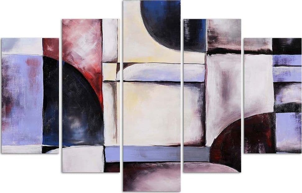 Quadro su tela 5 pannelli Astrazione viola in Poster e stampe Collezione Casa - Trebisacce, commercioVirtuoso.it