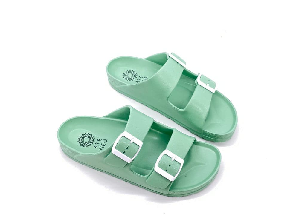 ATENEO Ciabatte Suola Birkenstock Verde Chiaro in Zoccoli e sabot Calzature Durello - Agna, commercioVirtuoso.it