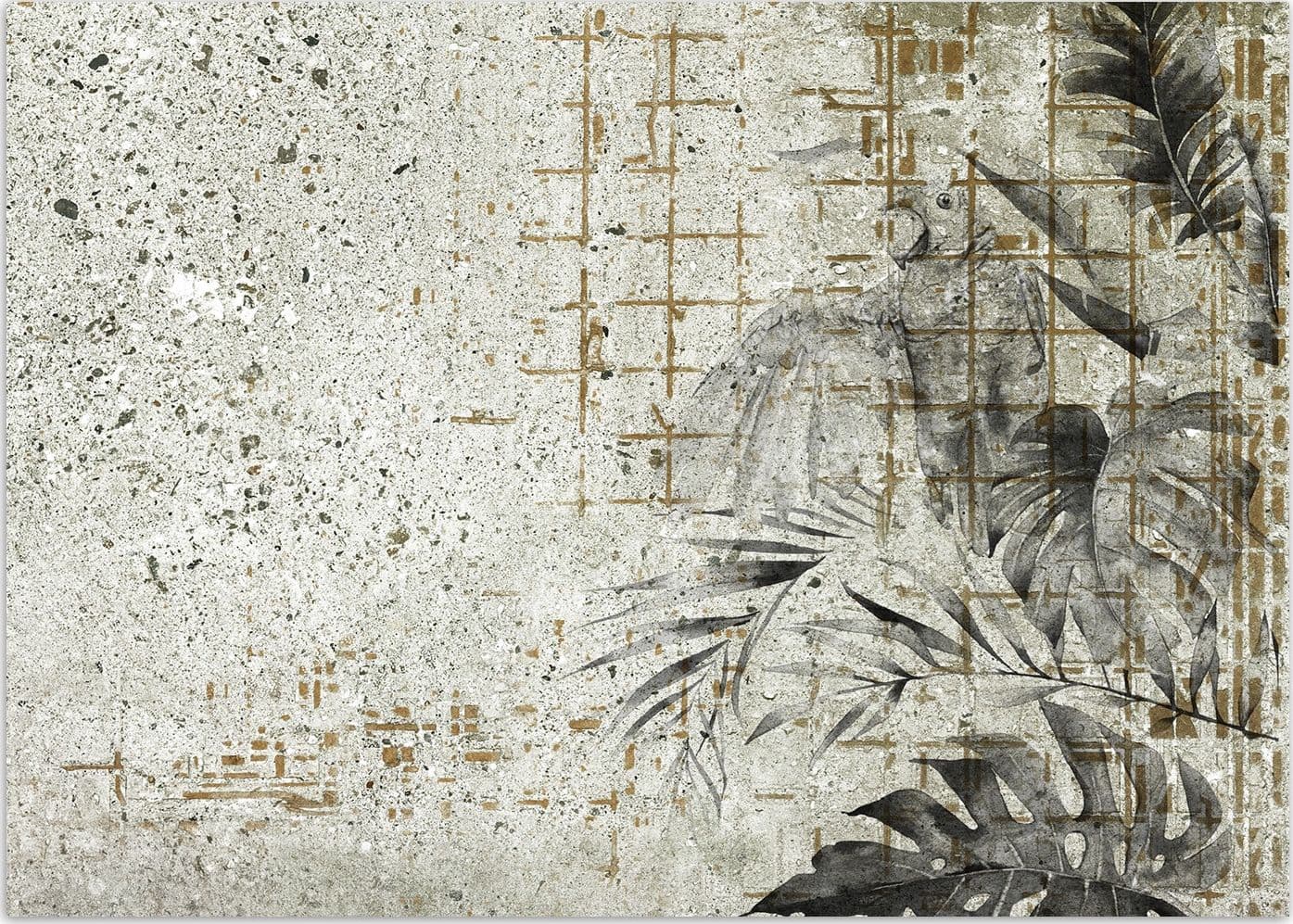 Carta Da Parati, Foglie di Monstera Foglie di calcestruzzo Parete in Carta da parati Collezione Casa - Trebisacce, commercioVirtuoso.it
